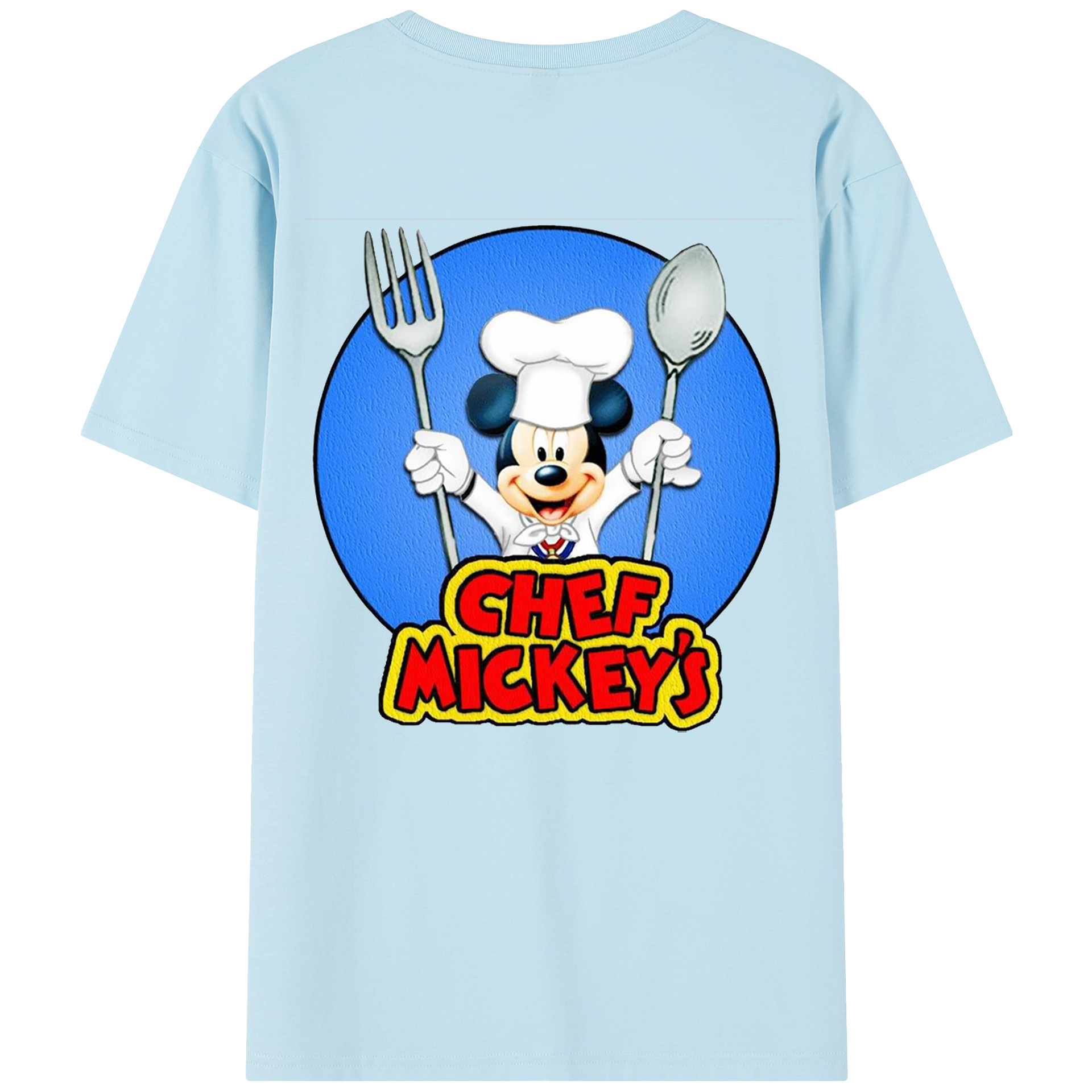 （画像用） ミッキーマウス Mickey Mouse 綿100％半袖Tシャツ（背面プリント）
